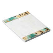 金ゴールドターコイズブラックアニマルプリント ノートパッド (アングル)