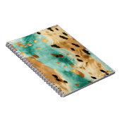 金ゴールドターコイズブラックアニマルプリント ノートブック (右側)