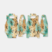 金ゴールドターコイズブラックアニマルプリント フェイバーボックス (折り畳みなし)