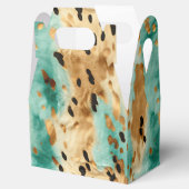 金ゴールドターコイズブラックアニマルプリント フェイバーボックス (オープン)