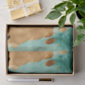 金ゴールドターコイズブラックアニマルプリント 薄葉紙 (ギフト)