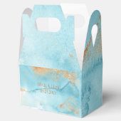 金ゴールドターコイズ抽象芸術モダン名結婚の フェイバーボックス (オープン)