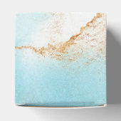 金ゴールドターコイズ抽象芸術名スクモダンリ結婚プト フェイバーボックス (上部)