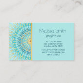 金ゴールドターコイズ曼荼羅 名刺 (裏面)