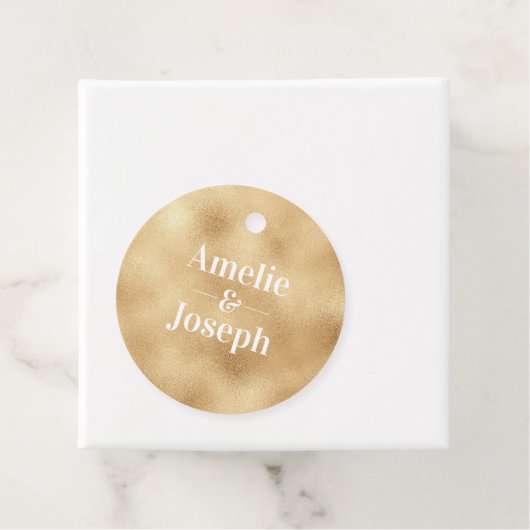 金ゴールドターコイズ結婚式の引き出物ラベル フェイバータグ (インサイチュ)