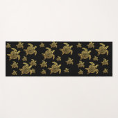 金ゴールドタートルトロピカルハワイ航海の ヨガマット (正面(横))