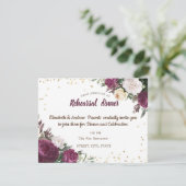 金ゴールドダイアモンズブルゴーニュフローラリハーサルディナー 招待状 (スタンド正面)