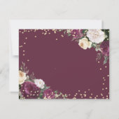 金ゴールドダイアモンズブルゴーニュフローラリハーサルディナー 招待状 (裏面)