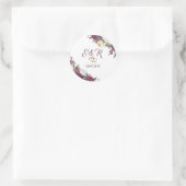 金ゴールドダイアモンズブルゴーニュフローラ結婚ハート ラウンドシール (バッグ)