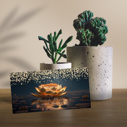 金ゴールドダイアモンズロータスダーク 名刺