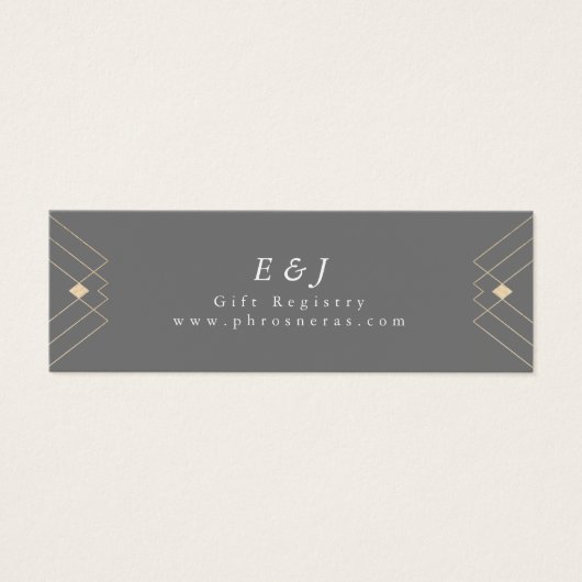 金ゴールドダイアモンドグレー幾何学模様デコギャツビー結婚ズ (正面)