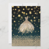 金ゴールドダイヤエレガントズドレススターズキンセアニラ 招待状 (裏面)