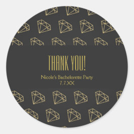 金ゴールドダイヤモダンモンドデザインバチェロレッテ優先 ラウンドシール