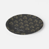 金ゴールドダイヤモダンモンドデザインバチェロレッテ ペーパープレート (アングル)