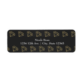 金ゴールドダイヤモダンモンドデザインバチェロレッテ ラベル