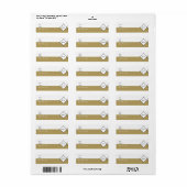 金ゴールドダイヤモンドクラス卒業差出人住所 ラベル (フルシート)