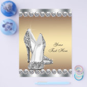 金ゴールドダイヤモンドグリッターハイヒールシューズ チラシ (シングル)