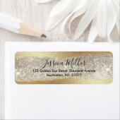 金ゴールドダイヤモンドグリッターフェイクフォイルグラム差出人住所 ラベル (インサイチュ)