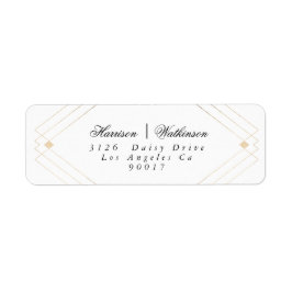 金ゴールドダイヤモンドジオメトリックアールデコ結婚ギャツビー ラベル