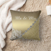 金ゴールドダイヤモンドスポットクッ結婚ション クッション (ブランケット)