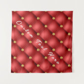 金ゴールドダイヤモンドタフテカスタムッド文字名レッドタペストリー タペストリー (正面(横))