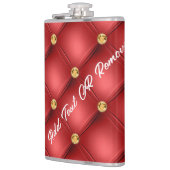 金ゴールドダイヤモンドタフテカスタムッド文字名レッドフラスコ フラスク (左)