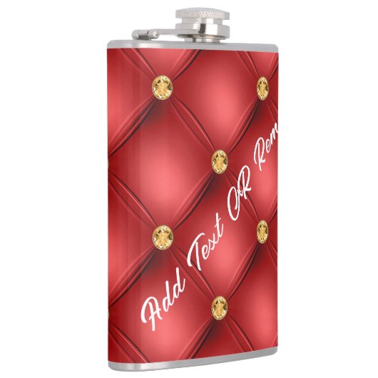 金ゴールドダイヤモンドタフテカスタムッド文字名レッドフラスコ フラスク (右)