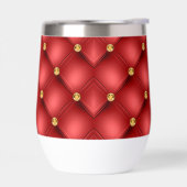 金ゴールドダイヤモンドタフテッドレザーレッド (左面)