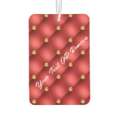 金ゴールドダイヤモンドタフテッド文字レッドエアーフレッシュナー カーエアーフレッシュナー (裏面)