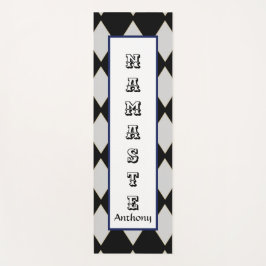 金ゴールドダイヤモンドナマステタイポグラフィモノグラム ヨガマット