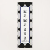 金ゴールドダイヤモンドナマステタイポグラフィモノグラム ヨガマット (裏面)