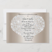 金ゴールドダイヤモンドハートエレガントな結婚式 招待状 (正面)