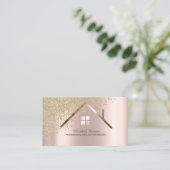 金ゴールドダイヤモンドバラ実在金ゴールド不動産業者 名刺 (スタンド正面)