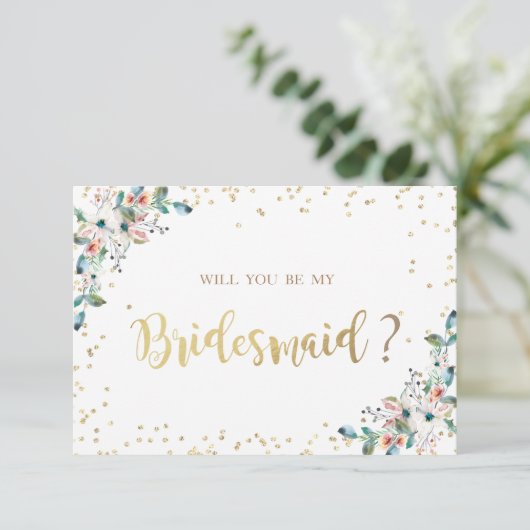 金ゴールドダイヤモンドバーガンディーフラワーズブリーズメイドカード 招待状 (スタンド正面)