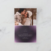 金ゴールドダイヤモンドパープルジオメトリックデコギャツビー結婚ズ サンキューカード (内部)