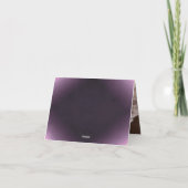 金ゴールドダイヤモンドパープルジオメトリックデコギャツビー結婚ズ サンキューカード (裏面)