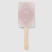 金ゴールドダイヤモンドピンク幾何学模様デコギャツビー結婚ズ ハンドファン (裏面)