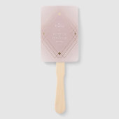 金ゴールドダイヤモンドピンク幾何学模様デコギャツビー結婚ズ ハンドファン (正面)