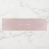 金ゴールドダイヤモンドピンク幾何学模様デコギャツビー結婚ズ ペットボトルラベル (シングルラベル)