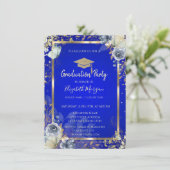 金ゴールドダイヤモンドフレームバラ蝶ブ王室のルー 招待状 (スタンド正面)