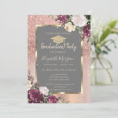 金ゴールドダイヤモンドブルゴーニュ花卒業 招待状 (スタンド正面)