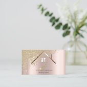 金ゴールドダイヤモンドブロムメイドクリーニングハウスバラ金ゴールド 名刺 (スタンド正面)