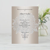 金ゴールドダイヤモンドブーケエレガントな結婚式 招待状 (スタンド正面)