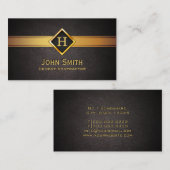 金ゴールドダイヤモンドラベルセメント契約業者名刺 名刺 (正面/裏面)