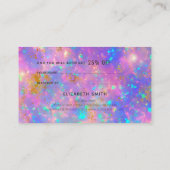 金ゴールドダイヤモンド火災オパールストーン参照の参照 名刺 (裏面)