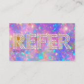 金ゴールドダイヤモンド火災オパールストーン参照の参照 名刺 (正面)