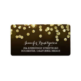 金ゴールドダイヤモンド結婚グリッター ラベル