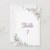 金ゴールドダイヤモンド花テーブルカード 招待状 (裏面)