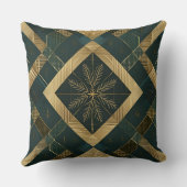 金ゴールドダイヤモンド雪片パターン クッション (裏面)