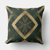 金ゴールドダイヤモンド雪片パターン クッション (正面)